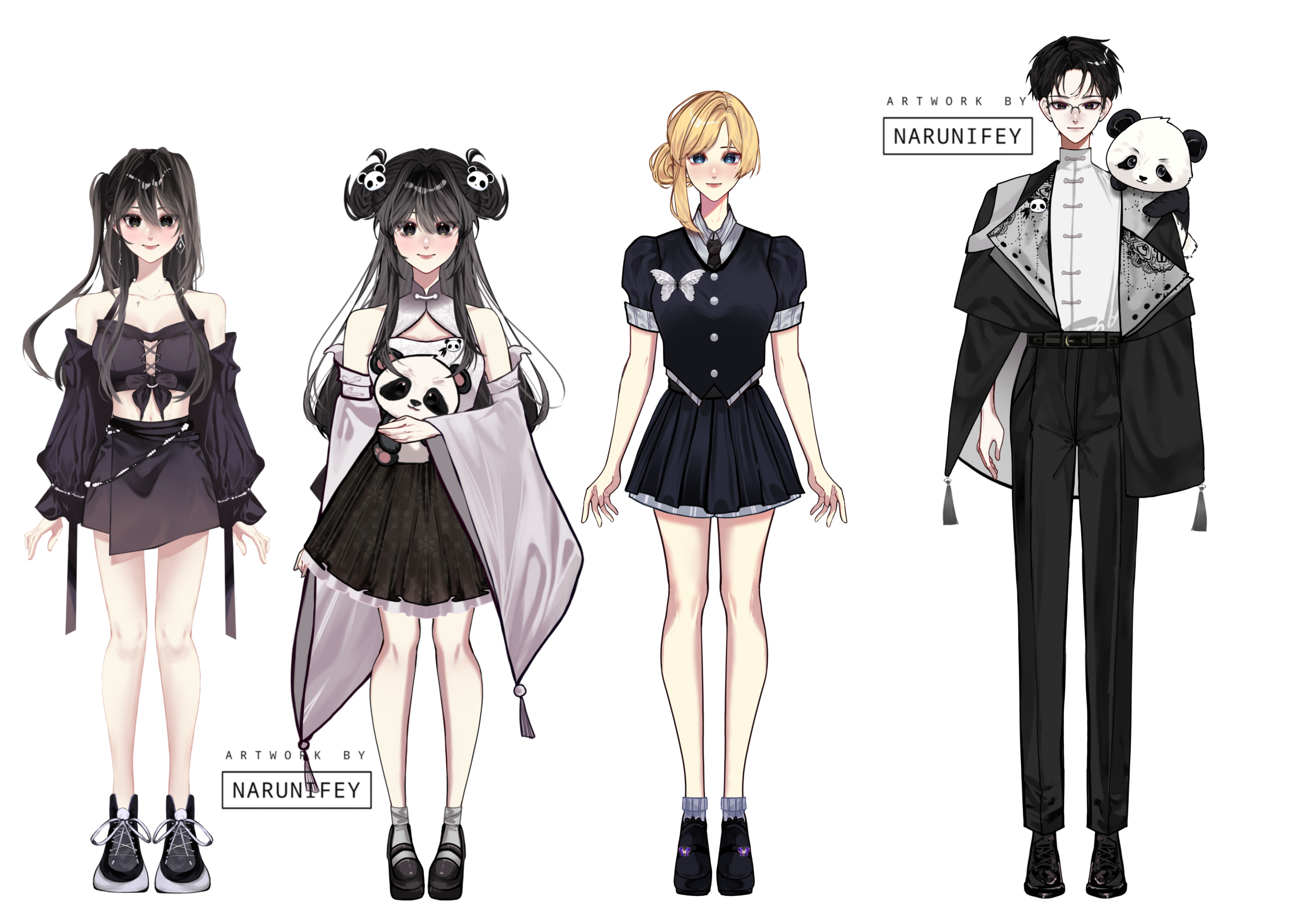 Custom Live2D character art commission - VTuber model