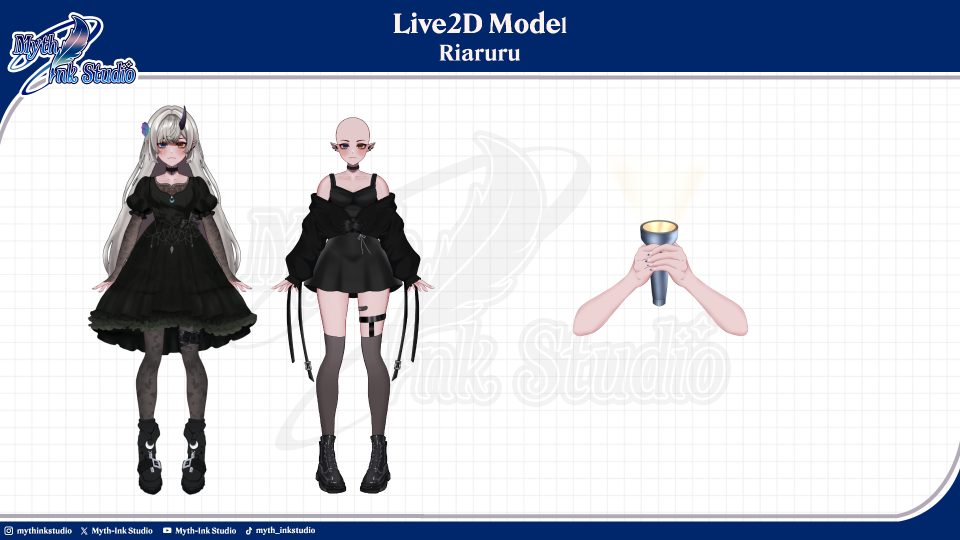 Riaruru Live2D model portfolio - VTuber character artwork