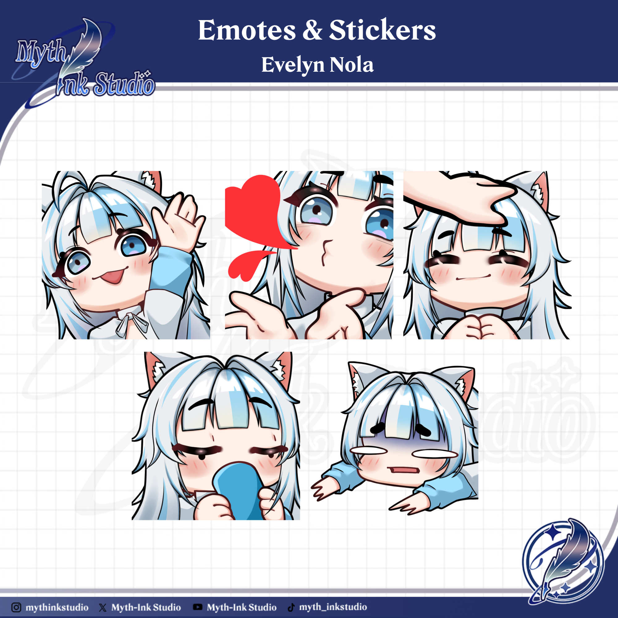 Social media post template - Custom VTuber graphics