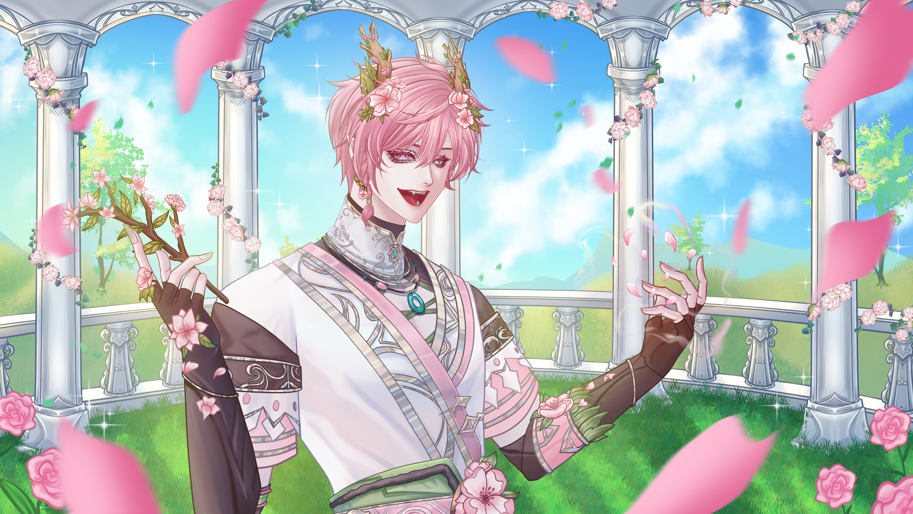 Adel character illustration - Anime digital art commission