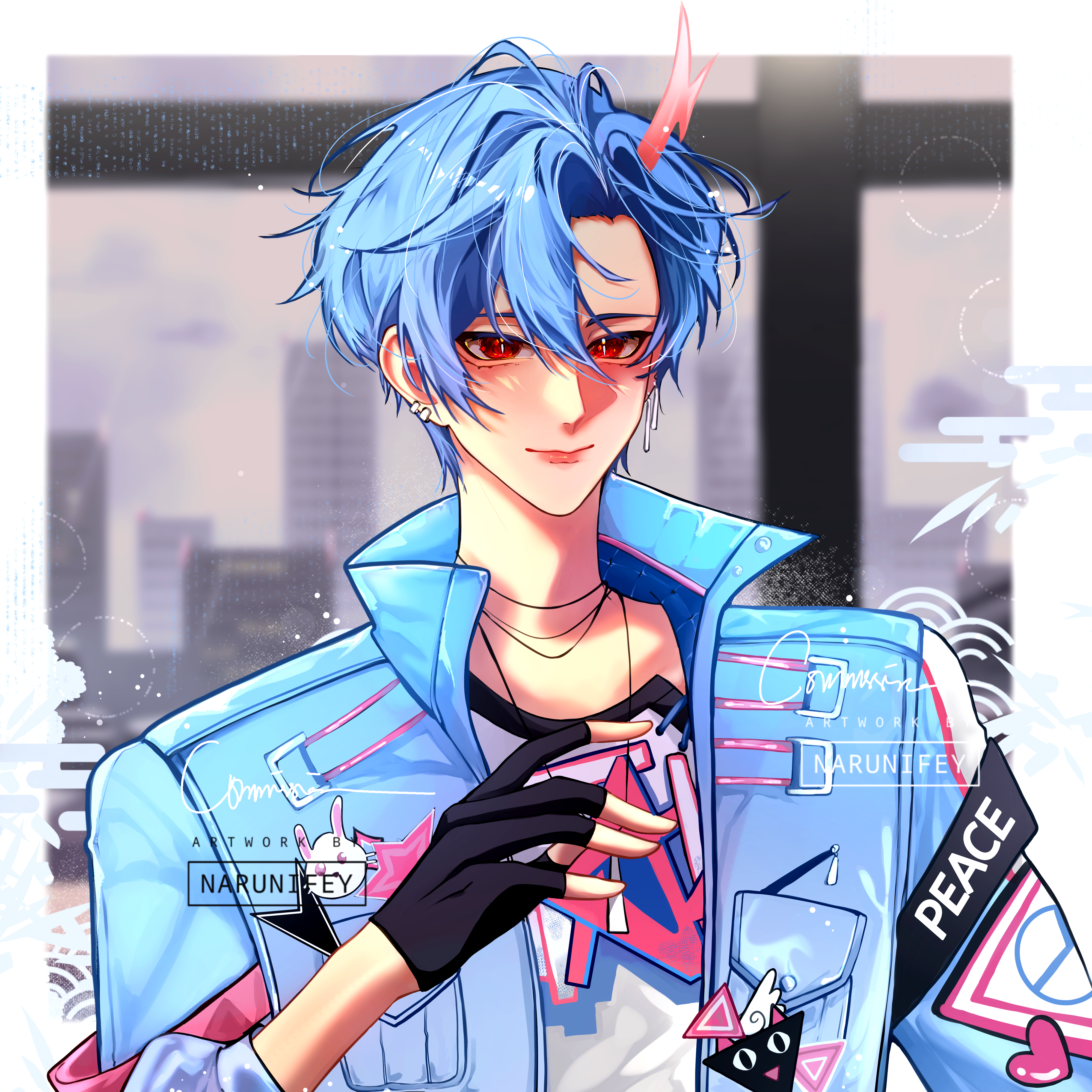 Custom character illustration for streaming - Live2D ready artwork